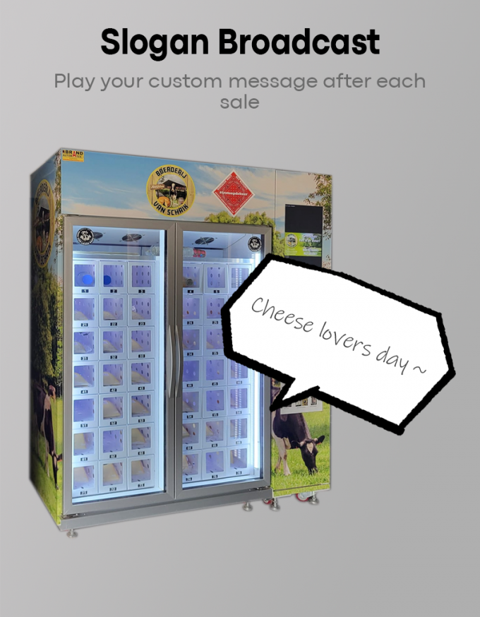 Refrigerated Vending Machines for Dairy Products -22~20℃ Automated Cheese Vending Machine