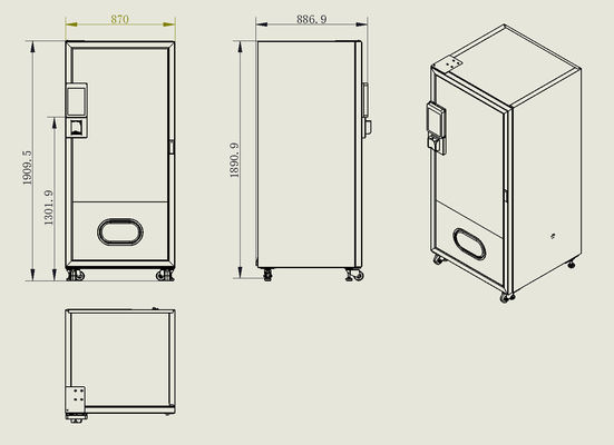 دستگاه فروش مواد غذایی با صفحه لمسی 10 اینچی با درب شیشه ای دو طرفه
