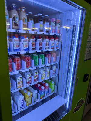 دستگاه‌های خودکار فروش سلف سرویس W1280mm*D830mm*H1930mm، قابل اطمینان از نظر دفعات شارژ و مقاوم در برابر آب و هوا برای مناطق پرتردد