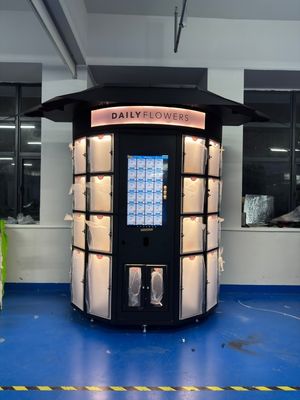 راه حل دستگاه فروش خودکار لمسی 32 اینچی در فضای باز برای گل فروشی ها، ترکیب عالی، ولتاژ نامی 220/750 هرتز