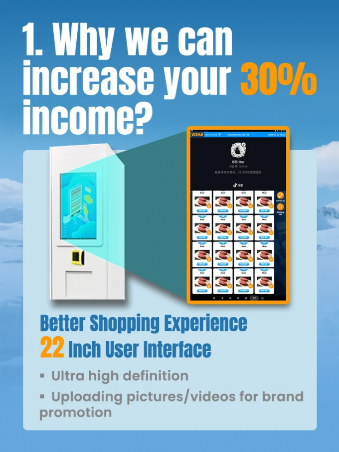 Frozen Treats Ice Cream Vending Machine -22℃ Keep Ice Cream Fresh Popsicle Vending Machine